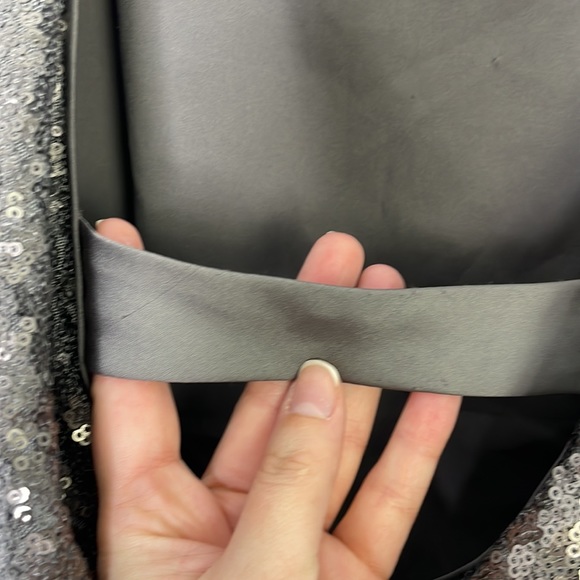 Vera Wang sequins open cowl back mini cocktail dress - Picture 9 of 12
